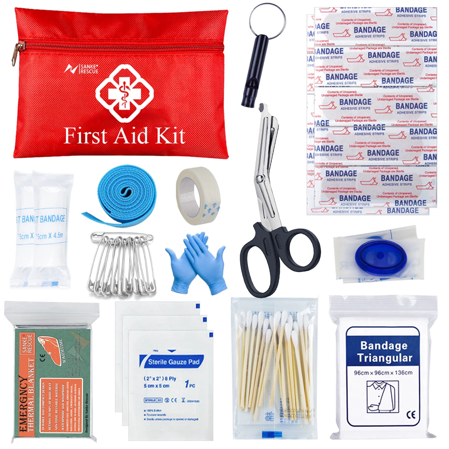Kit Trauma Camping - Bolsa táctical con material primeros auxilios (🚨+⛑️)