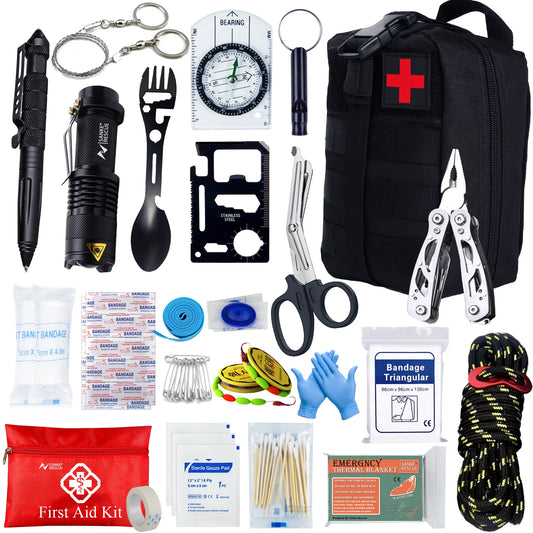 Kit Trauma Camping - Bolsa táctical con material primeros auxilios (🚨+⛑️)