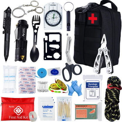 Kit Trauma Camping - Bolsa táctical con material primeros auxilios (🚨+⛑️)